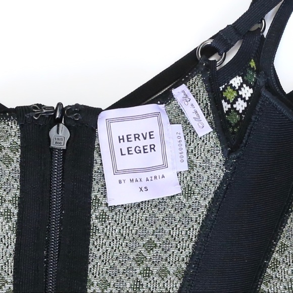 Herve Leger Camouflage Sleeveless Bandage Dress - Picture 5 of 10